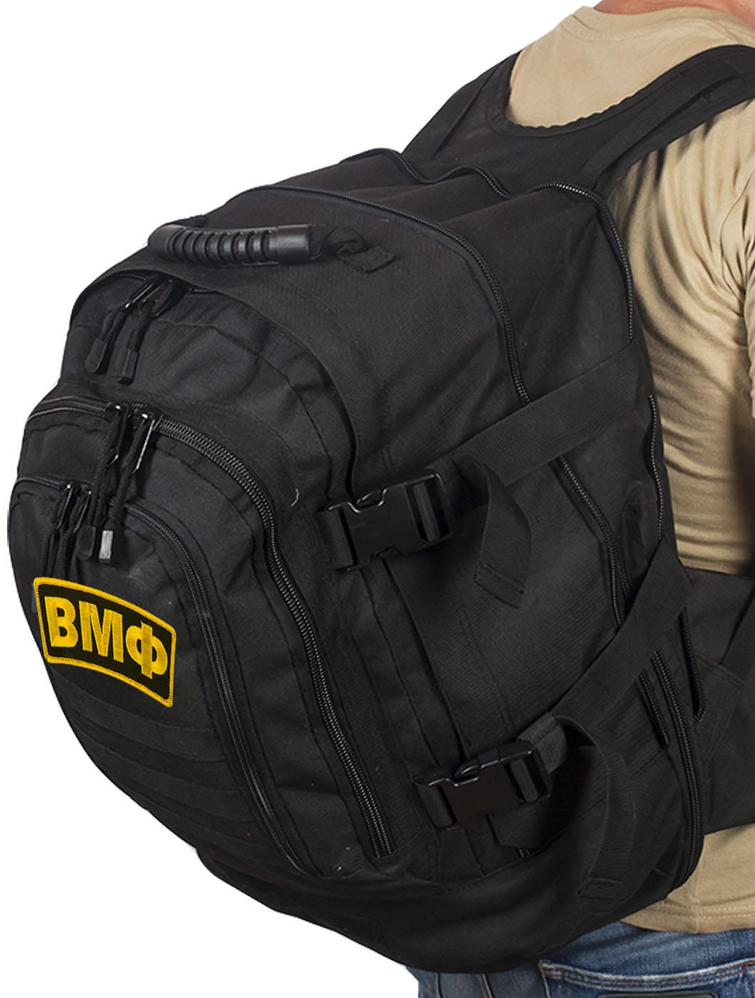 Армейский тактический рюкзак с нашивкой Военно-морской флот (Черный)