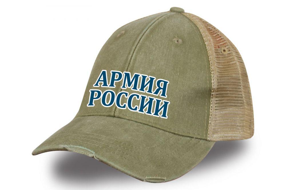 Военная Кепка Армия России с сеткой (Оливковый)