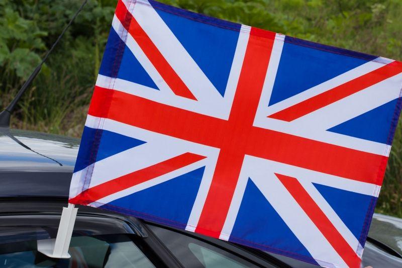 Флаг на машину с кронштейном Великобритании