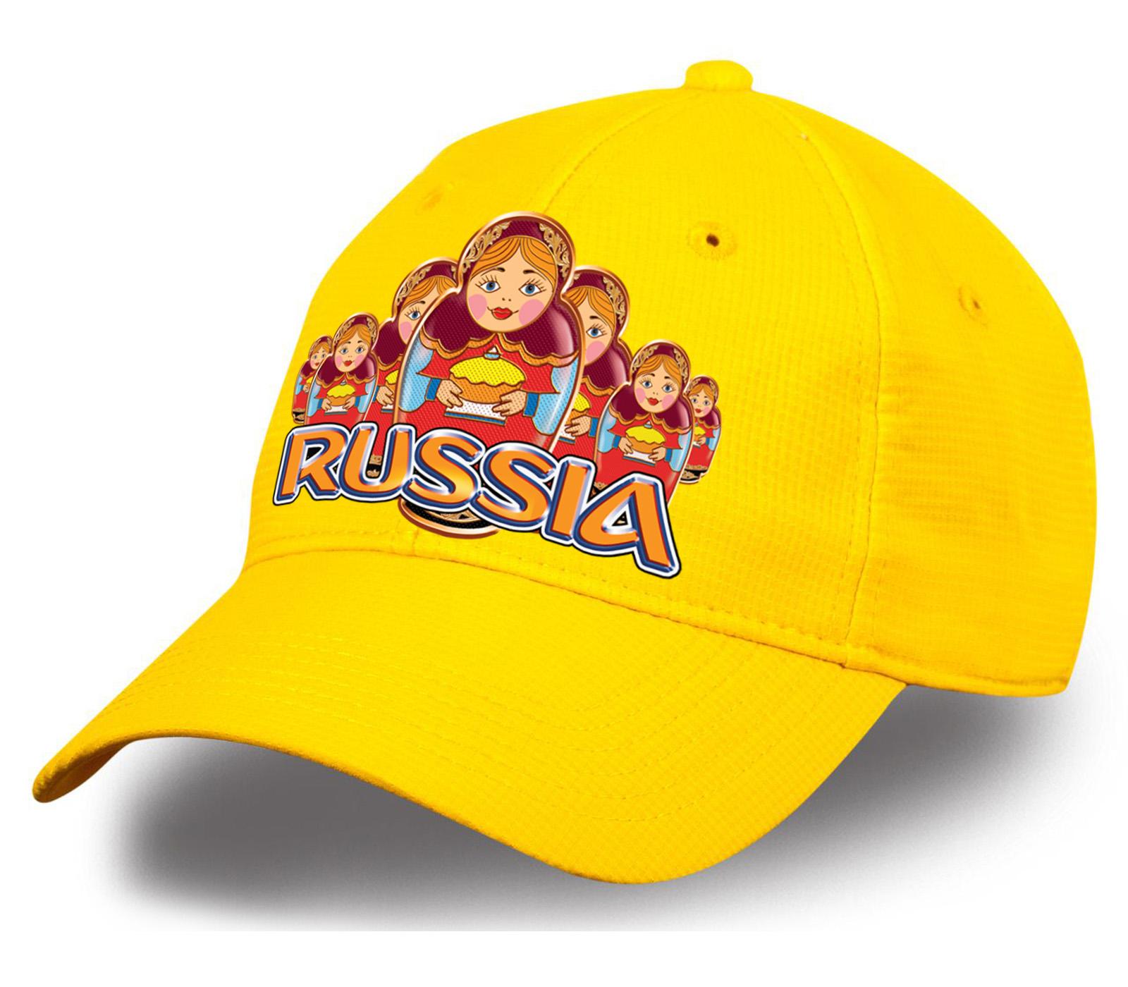 Мужская кепка Русские матрёшки (Желтая)