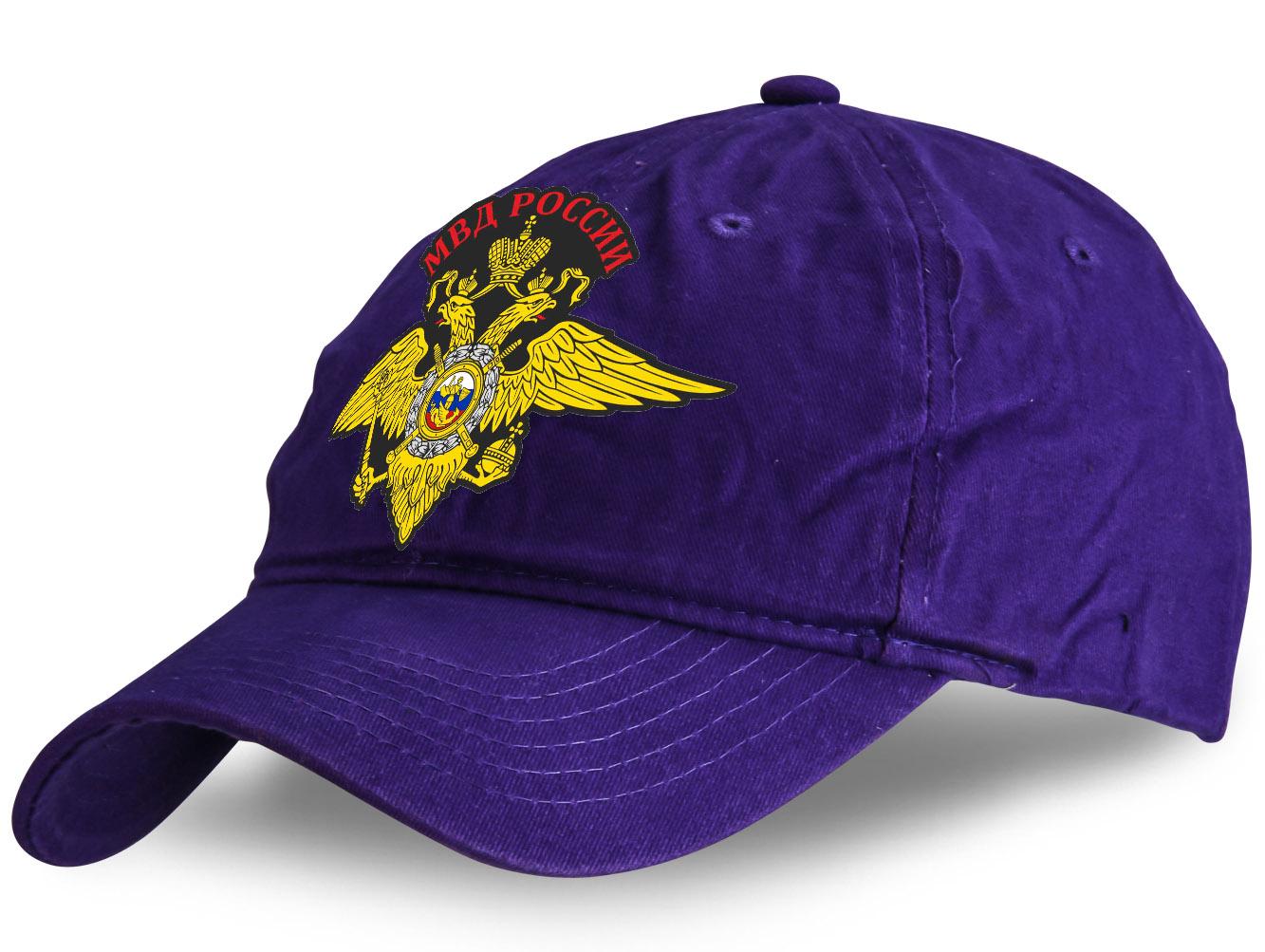 Военная кепка с вышивкой МВД  России (Фиолетовая)