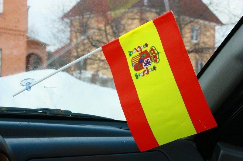 Флажок в машину с присоской Испания