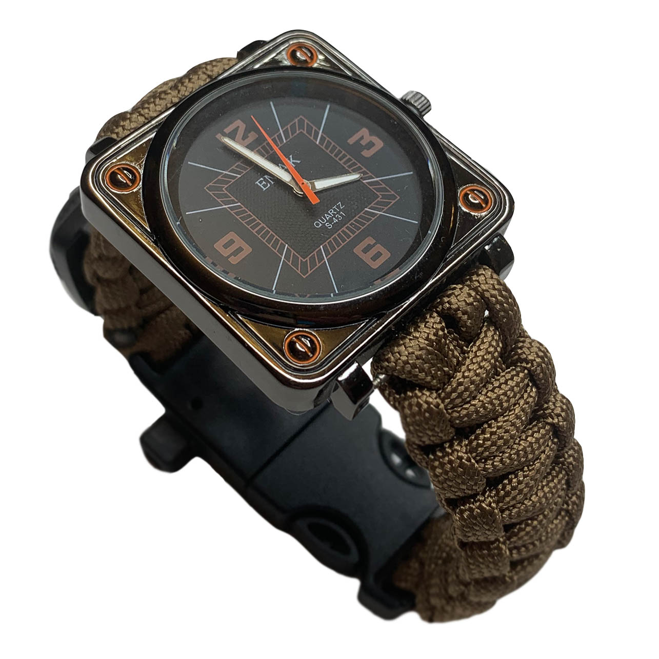 Часы для выживания с паракордовым браслетом EMAK S-431