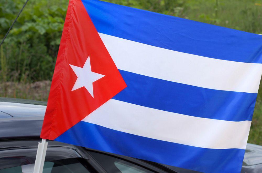 Флаг на машину с кронштейном Кубы