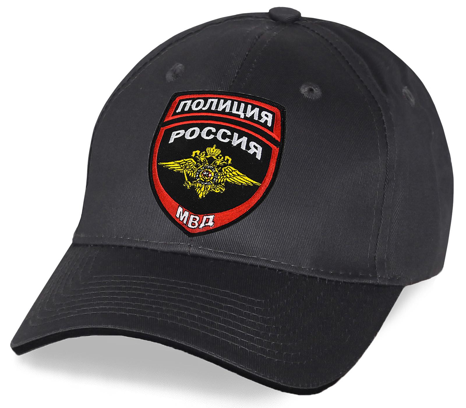 Военная кепка с вышивкой Полиция РФ (Темно-серая)
