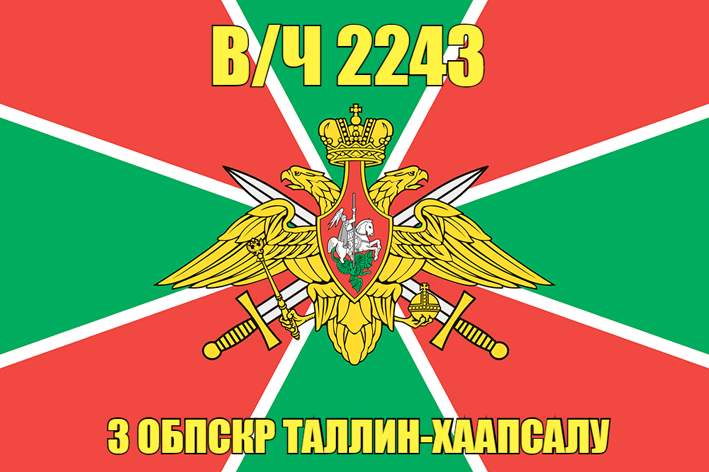Флаг в/ч 2243 3 ОБПСКР Таллин-Хаапсалу 90x135 большой