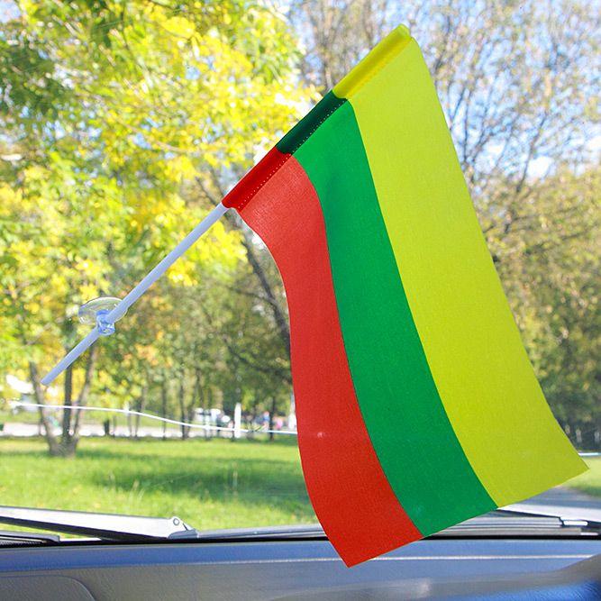 Флажок в машину с присоской Литвы