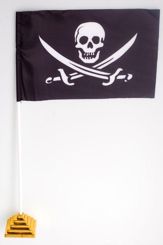 Флажок настольный Пиратский с саблями