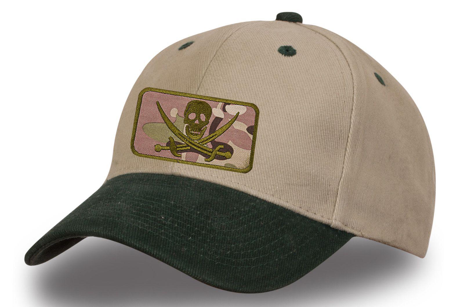 Мужская кепка Пират (Бежево-зеленая)