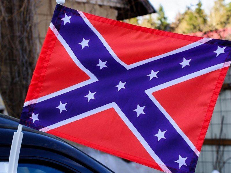 Флаг на машину с кронштейном Конфедерации