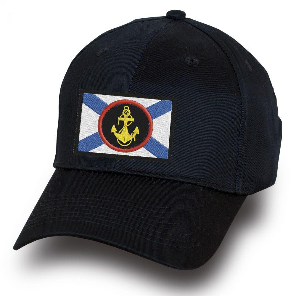 Военная кепка с нашивкой Морской пехоты (Черная)