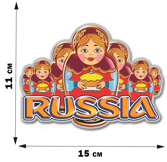 Автомобильная наклейка Русские матрёшки