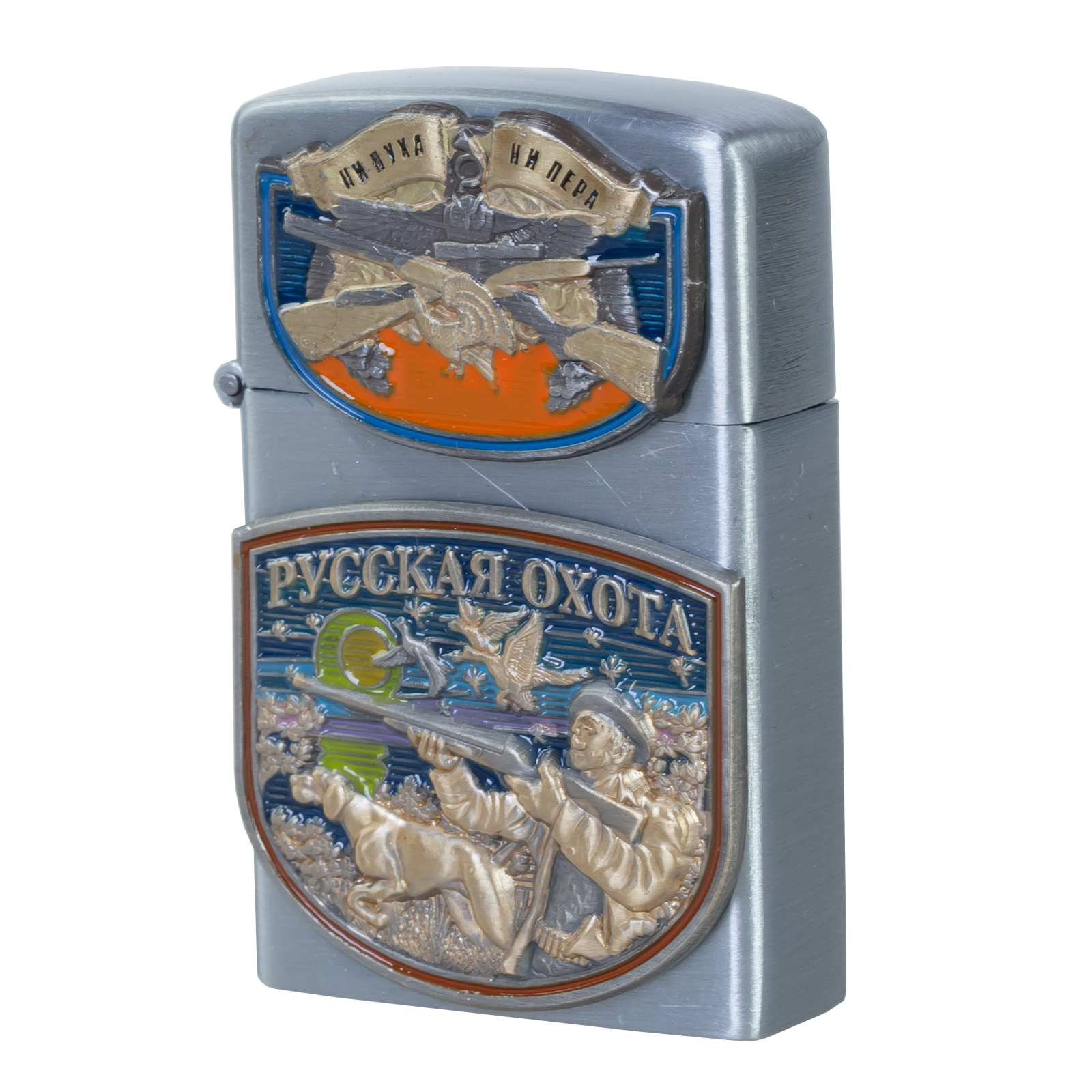 Зажигалка газовая накладка Русская охота
