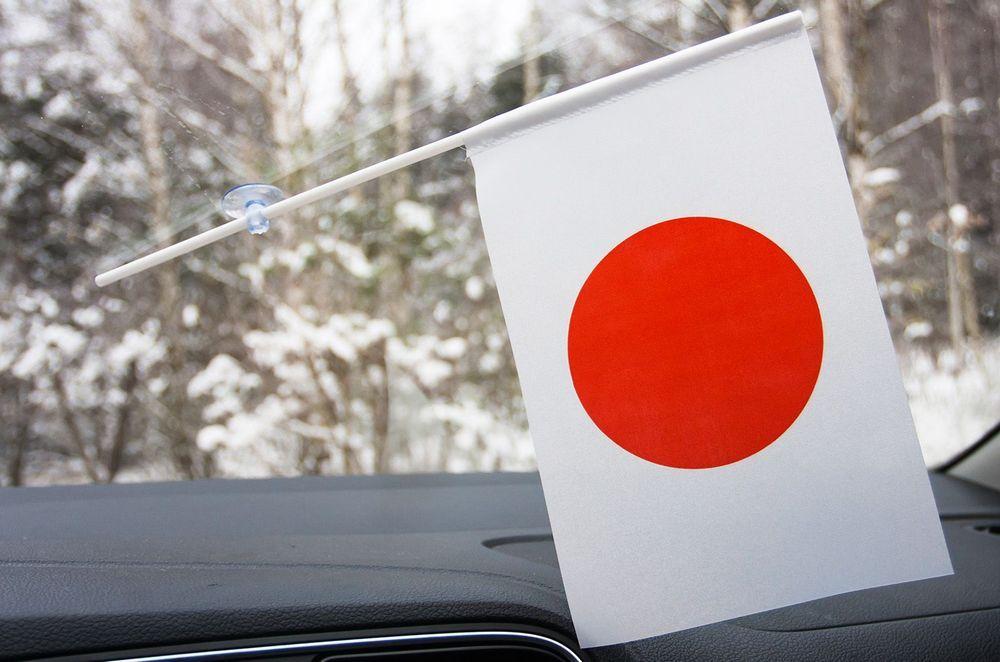 Флажок в машину с присоской Япония
