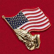Значок флаг США Молитва за Америку