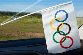 Флажок в машину с присоской Олимпийский