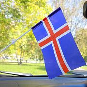 Флажок в машину с присоской Исландии