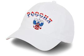 Мужская кепка с принтом российской символики (Белая)