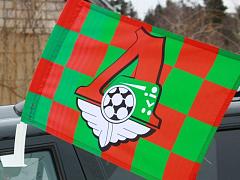 Флаг на машину с кронштейном  Локомотив клетка