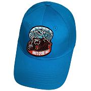 Военная кепка с вышивкой Медведь (Голубой)
