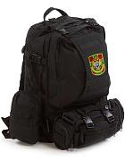 Тактический рюкзак с вышитым шевроном Пограничных Войск (Черный)