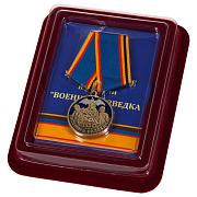 Памятная медаль 100 лет Военной разведки в наградной коробке с удостоверением в комплекте 