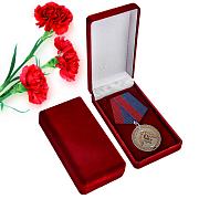Медаль в бархатистом футляре За заслуги в укреплении правопорядка