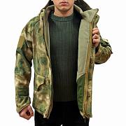 Мужская куртка - флисовая подкладка (Защитный камуфляж)