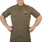 Поло - футболка с термотрансфером ПВ – Без права на славу, во славу Державы (Хаки)