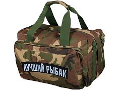 Армейская сумка-рюкзак с нашивкой Лучший Рыбак (Камуфляж Woodland)