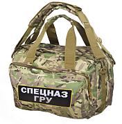 Армейская сумка-рюкзак с эмблемой Спецназа ГРУ (Камуфляжный микс)