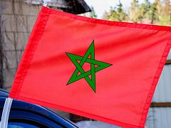 Флаг на машину с кронштейном Марокко