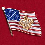 Значок бойскаутов флаг США