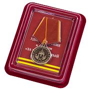 Медаль За безупречный труд. Охрана и безопасность в наградной коробке с удостоверением в комплекте
