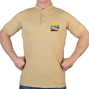 Поло - футболка с термотрансфером ПВО (Песок)