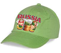 Мужская кепка Russia матрёшки  (Салатовая)