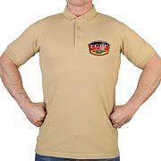 Поло - футболка с термотрансфером ГСВГ  (Песок)