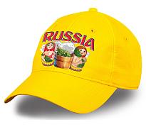 Мужская кепка Russia матрёшки  (Желтая)