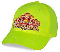 Мужская кепка Русские матрёшки (Ярко-салатовая)