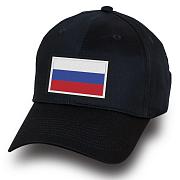 Мужская кепка Флаг России (Черная)