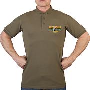 Поло - футболка с термотрансфером Пограничник (Хаки)