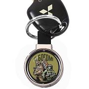 Двухсторонний Брелок для ключей С Богом! (Черный)