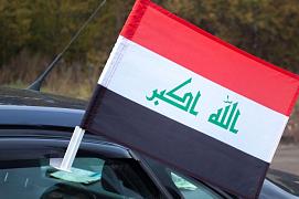 Флаг на машину с кронштейном Ирак