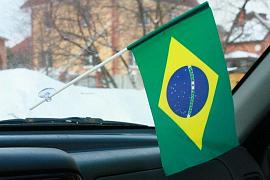 Флажок в машину с присоской Бразилия