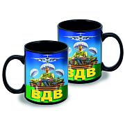 Кружка символ ВДВ (Черная)