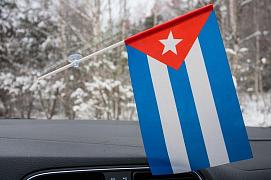 Флажок в машину с присоской Куба