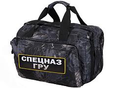 Армейская сумка-рюкзак с эмблемой Спецназовца ГРУ (Камуфляжный микс)