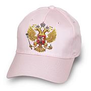 Мужская кепка Герб России (Светло-розовая)