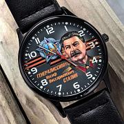 Наручные часы принт Сталин (Черные)