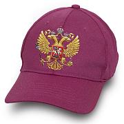 Мужская кепка Герб России (Фиолетовая)